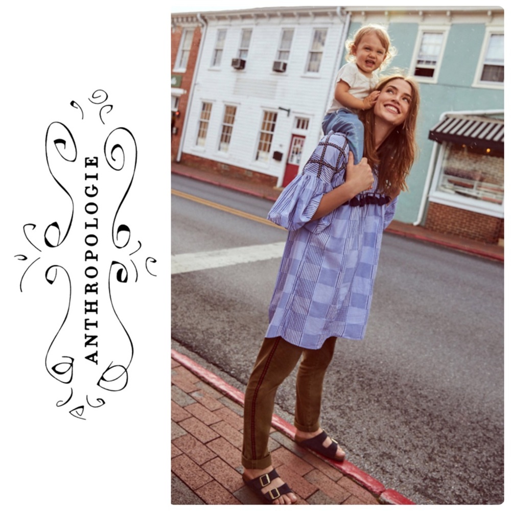 BNWT Anthropologie Tatum Embroidered Tunic Dress
